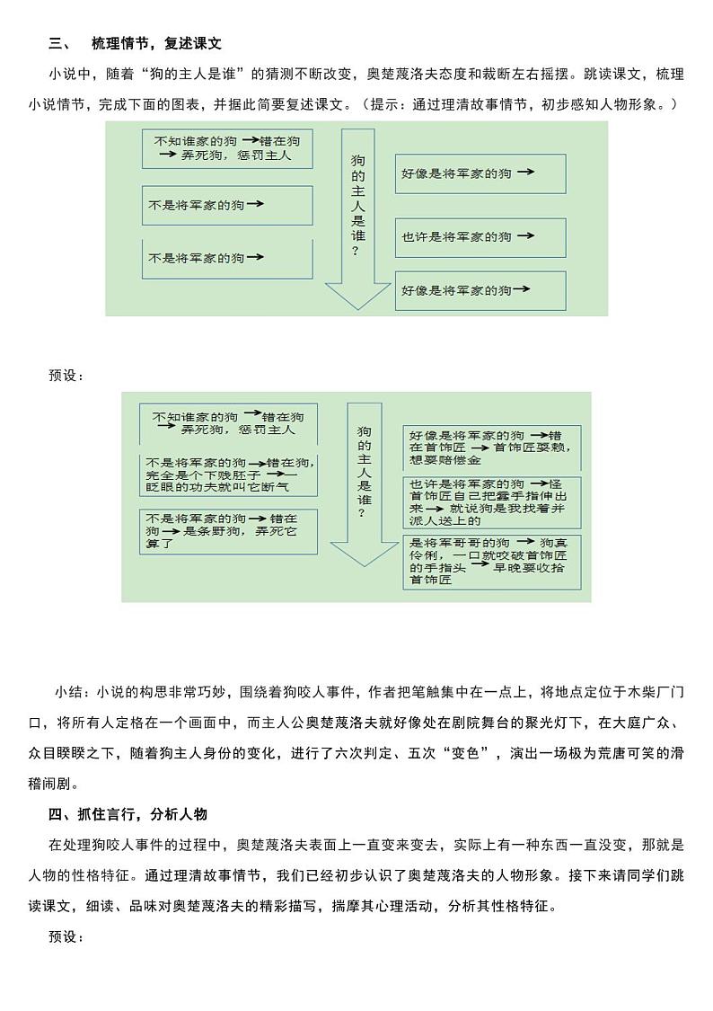 人教部编版九年级下册《变色龙》教案02