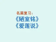 人教版五四制七年级级语文下册《陋室铭》和《爱莲说》复习课件