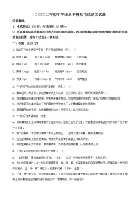 精品解析：2020年山东省德州市宁津县中考二模语文试题（解析版+原卷板）