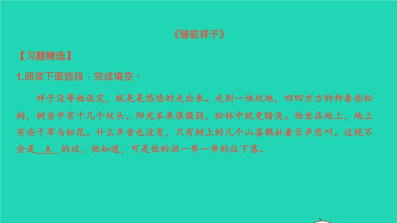 2022春七年级语文下册专题卷六名著阅读习题课件新人教版第2页