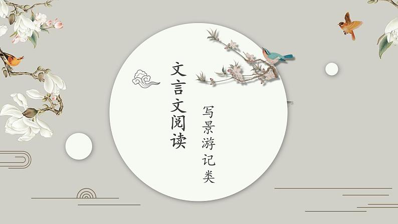 2022年中考语文文言文专题复习-写景游记类文言文课件(共27页)第1页