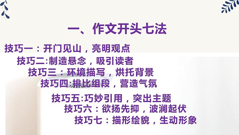 初中作文开头结尾素材汇编课件(共51张ppt)2022年中考语文二轮复习第3页