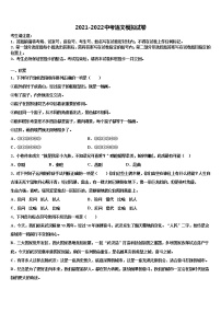 湖北省武汉市华中学师范大第一附属中学2021-2022学年中考语文最后冲刺模拟试卷含解析