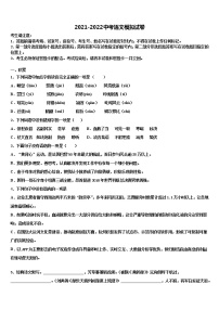 2022年广东省广外大附中中考押题语文预测卷含解析