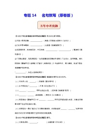 江苏（2017-2021）中考语文分项汇编专题14   名句默写