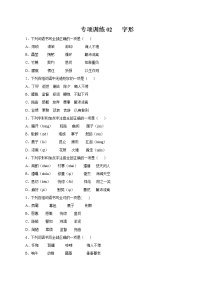 專項(xiàng)訓(xùn)練02:字形 期末專項(xiàng)復(fù)習(xí)作業(yè) 初中語(yǔ)文人教部編版七年級(jí)下冊(cè)(2022年)