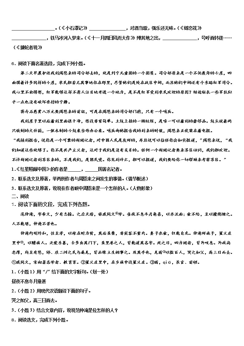 2022届山东省临沂市兰山区部分校毕业升学考试模拟卷语文卷含解析第2页
