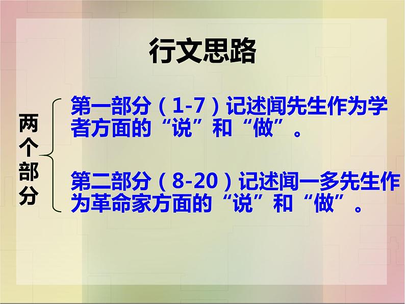 初中语文人教版(部编)七年级下册2说和做——记闻一多先生言行片段3 课件第4页