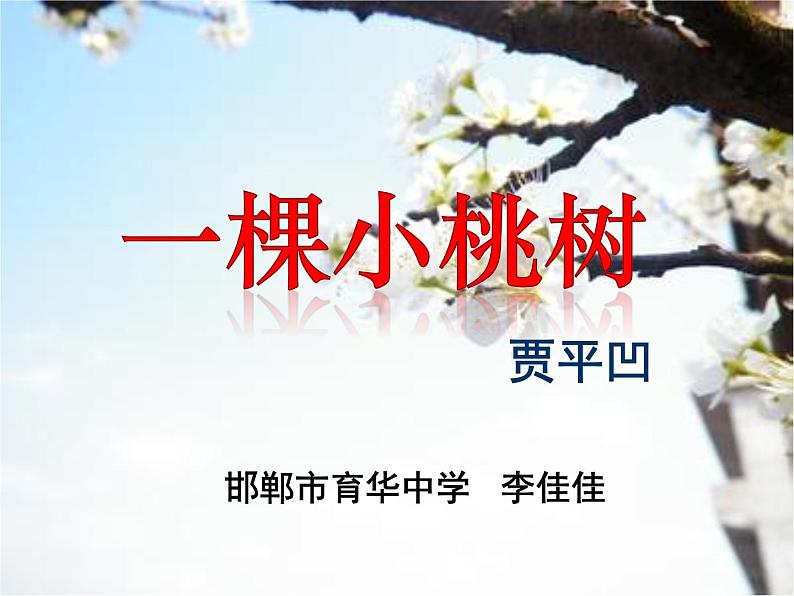 初中语文人教版(部编)七年级下册18一棵小桃树1 课件第1页