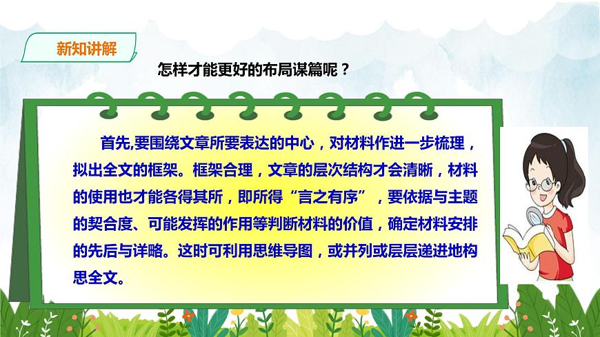 第三單元《寫作 布局謀篇》精品課件1 初中語文人教部編版（五四制）九年級下冊第6頁