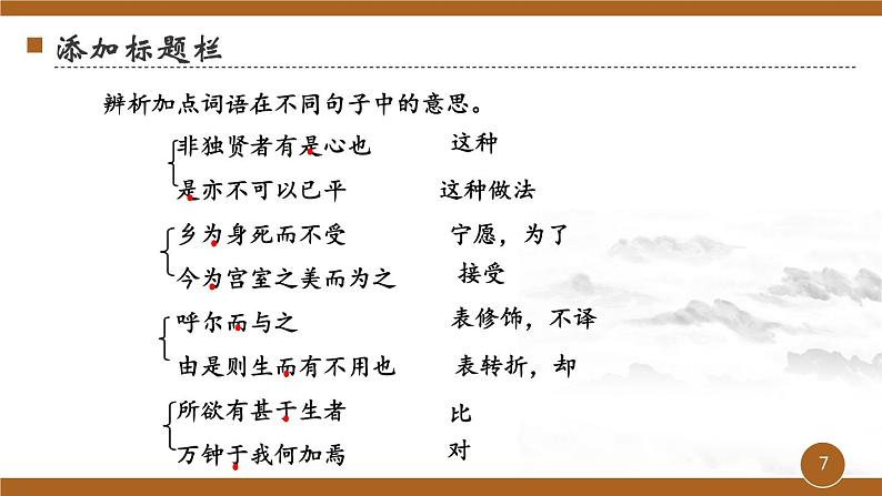 第三单元《鱼我所欲也》课件2 初中语文人教部编版(五四制)九年级下册(2022)07
