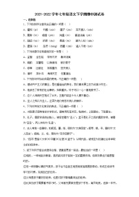 内蒙古通辽市科尔沁左翼中旗2021-2022学年七年级下学期期中测试语文试题(有答案)