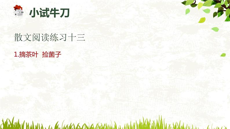 初中语文阅读联系指导课练习12到15答案课件PPT第8页