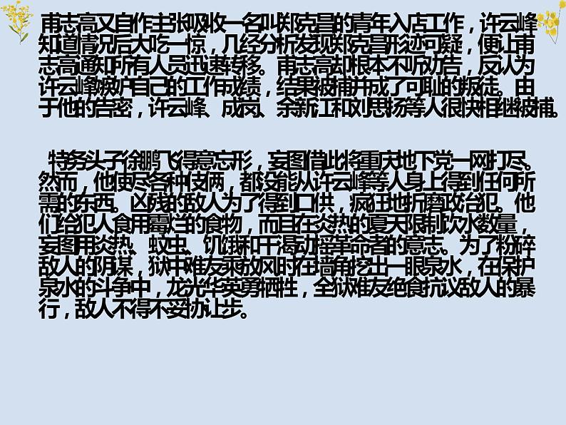 《红岩》中考复习教学课件第3页