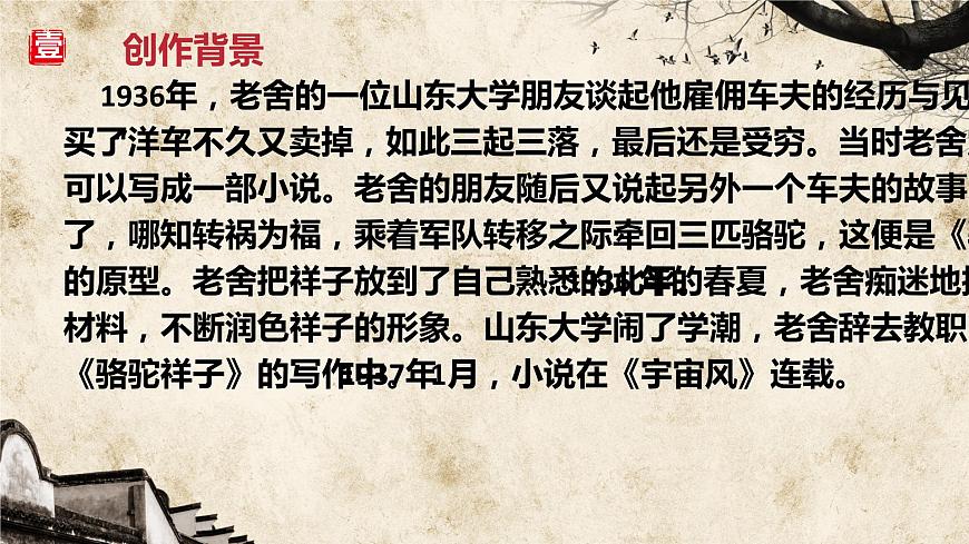 名著導(dǎo)讀《駱駝祥子》中考復(fù)習(xí)課件第7頁