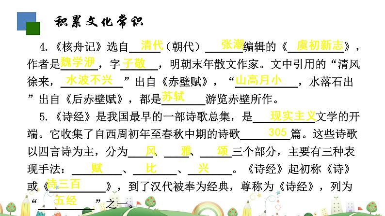 初二年级 语文 八下第三单元复习课课件PPT03
