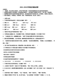 2021-2022学年江苏省盐城景山中学中考联考语文试卷含解析