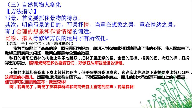 2022深圳中考作文复习：作文点评与指导2——如何把记叙文写充实具体课件PPT08