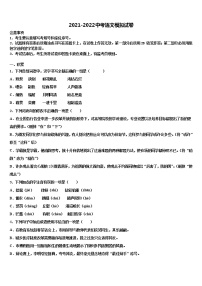 2021-2022学年云南省文山县市级名校中考语文考试模拟冲刺卷含解析