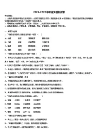 江苏省沭阳县达标名校2021-2022学年中考语文适应性模拟试题含解析