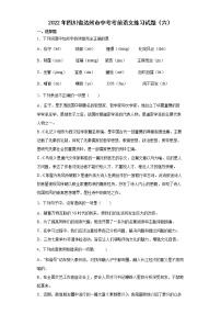 2022年四川省达州市中考考前语文练习试题（六）