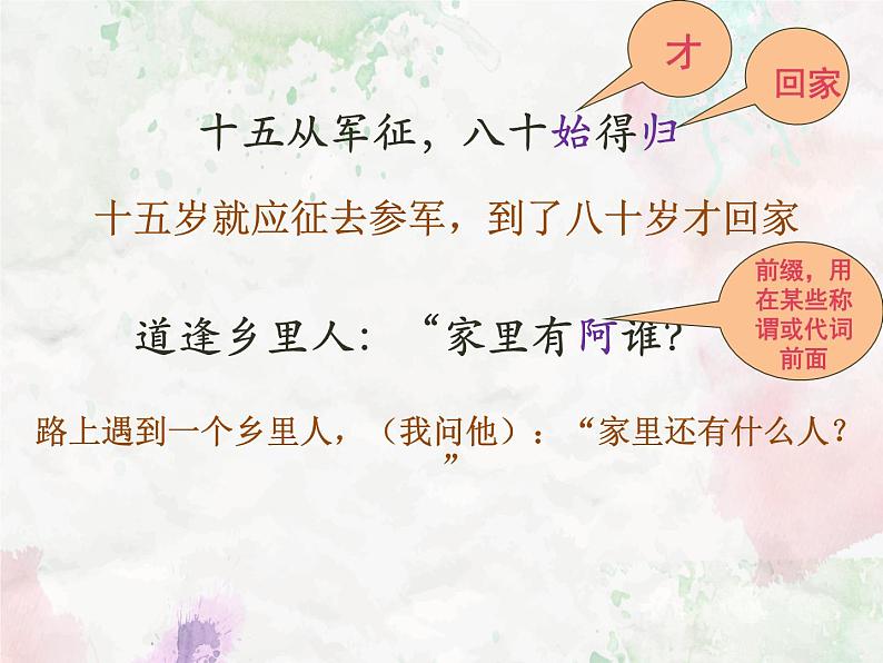 部编版九年级下册《诗词曲五首》 十五从军征课件第7页