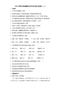 2022年四川省成都市中考语文练习试题（一）