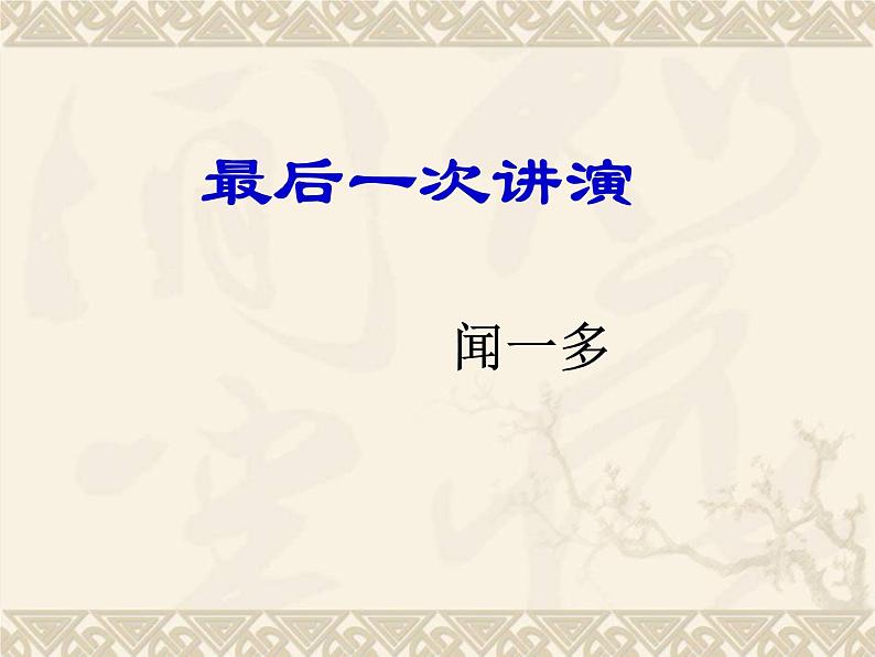 13《最后一次讲演》课件ppt12第1页