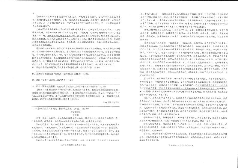 2022年贵州省铜仁市碧江区中考二模语文试题(无答案)第3页