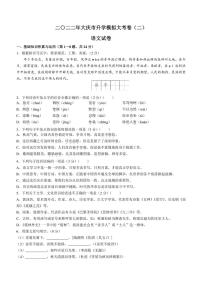 2022年黑龙江省大庆市中考二模语文试题(含答案)
