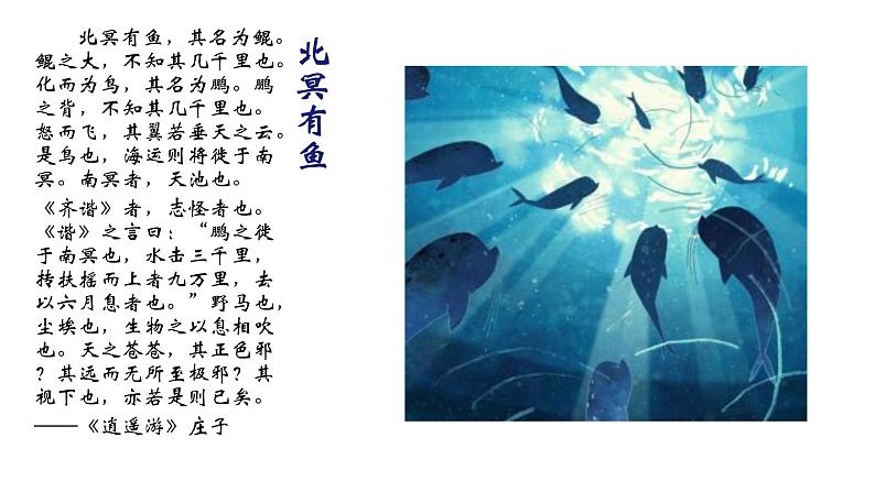 部编版八年级语文下册课件---21 《庄子》二则《北冥有鱼》《庄子与惠子游于濠梁》02