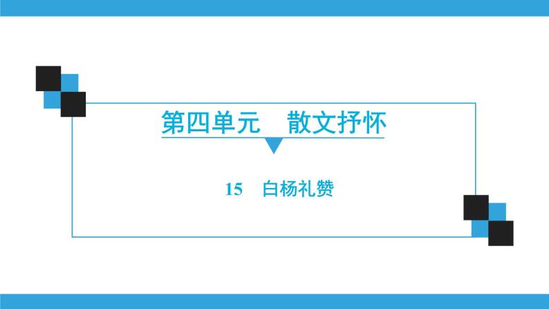 部编版语文八年级上册第4单元  15　白杨礼赞 习题课件 （共41张PPT）01