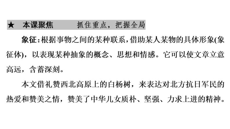 部编版语文八年级上册第4单元  15　白杨礼赞 习题课件 （共41张PPT）03