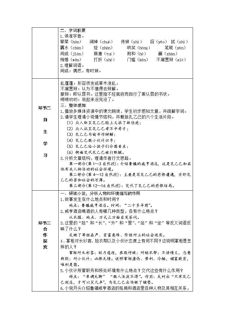 5.孔乙己(表格式教案)02