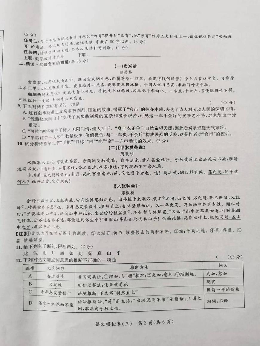 2022年廣西北部灣經(jīng)濟(jì)區(qū)初中學(xué)業(yè)水平模擬（三）語(yǔ)文試題（無(wú)答案）第3頁(yè)