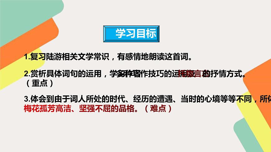 人教部編版八年級(jí)語文下冊(cè)《卜算子·詠梅》課件第5頁