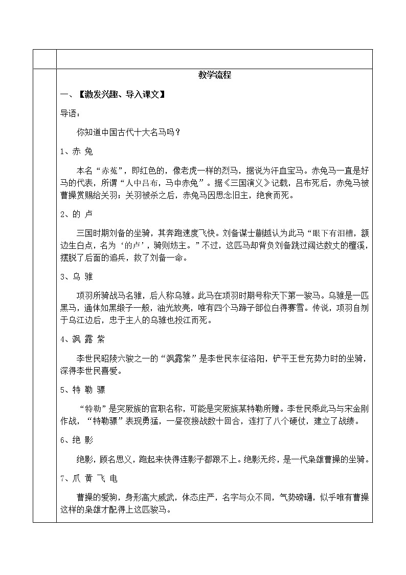 初中部编版 八年级下册《马说》语文教案第2页