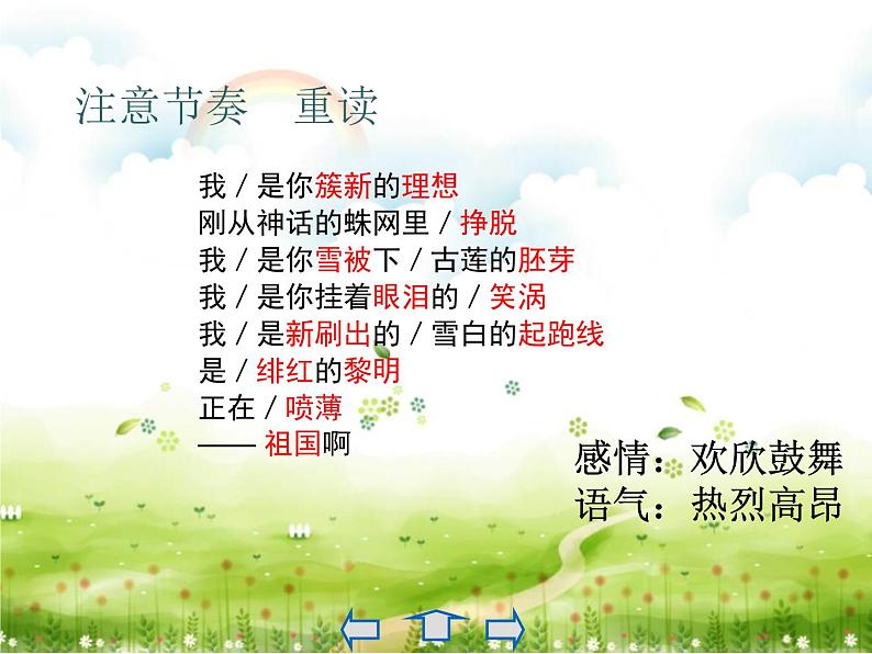 初中九年级下册《祖国啊,我亲爱的祖国》优秀语文课件.第7页