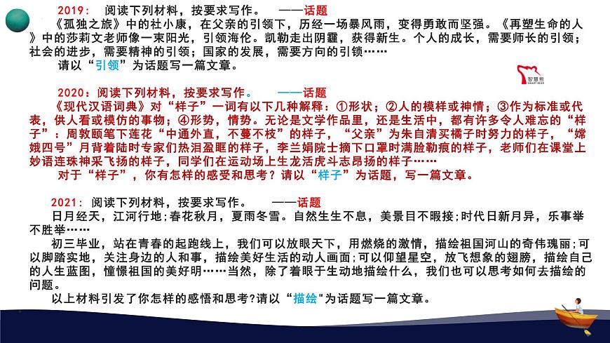 2022年中考語文專題復習-話題作文指導課件（共24頁）第3頁