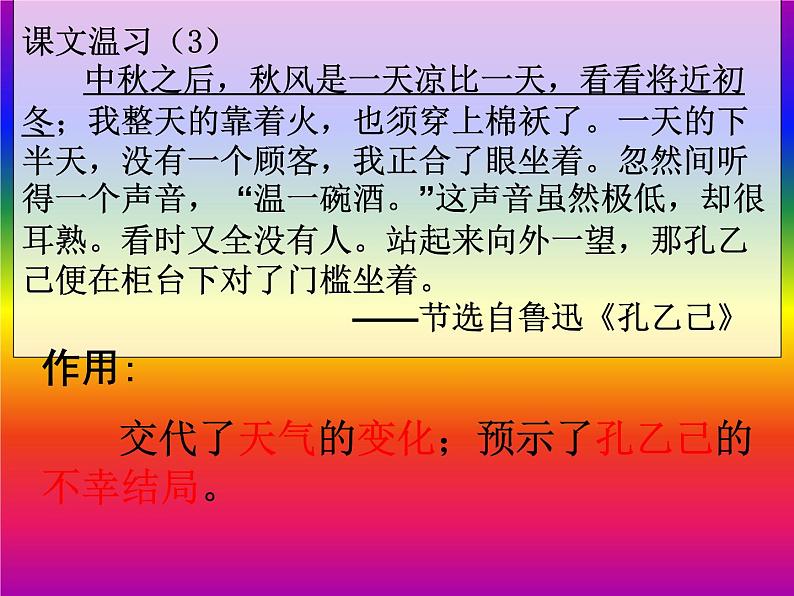 2022年中考语文专题复习:景物描写句的作用 课件(20张PPT)第6页