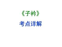 初中语文人教部编版八年级下册子衿复习课件ppt