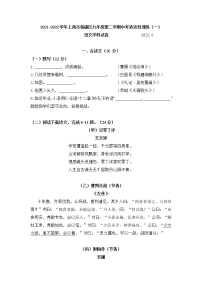 2022年上海市杨浦区中考二模语文试卷（含答案）