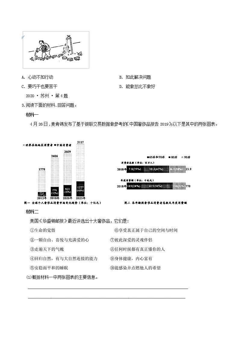 押江苏苏州卷5题 漫画(原卷版)-备战2022年中考语文临考题号押题(江苏苏州卷)第3页