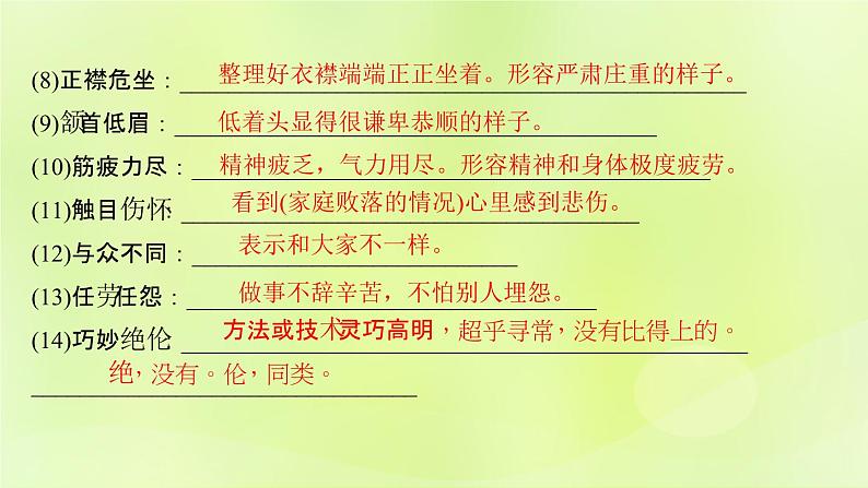 人教版八年级语文上册期末专题复习2词语的理解与运用课件03