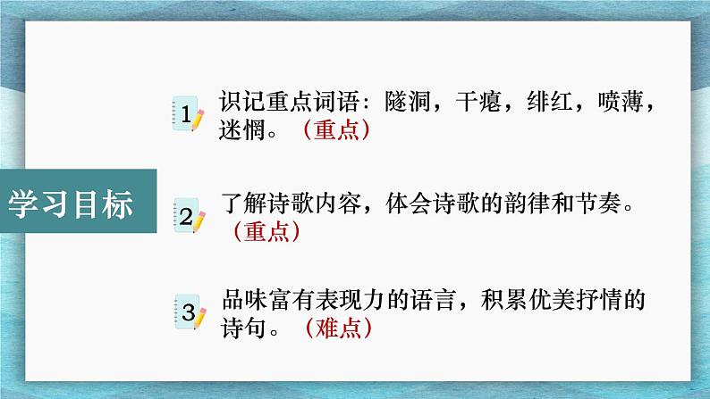 第1课《祖国啊,我亲爱的祖国》课件(共34张PPT)+2021—2022学年部编版语文九年级下册第6页