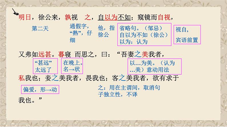 初中语文 统编版 九年级下 第六单元《邹忌讽齐王纳谏》第二课时 课件第5页