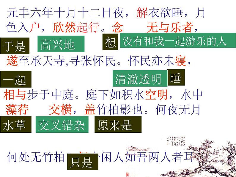 部编版八年级语文上册--11.2《记承天寺夜游》课件306