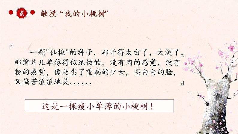 初中 初一 语文《一棵小桃树》第一课时 课件第8页