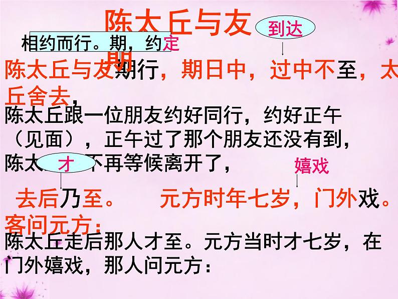部编版七年级语文上册--8.《世说新语》两则 《陈太丘与友期行》课件4第8页