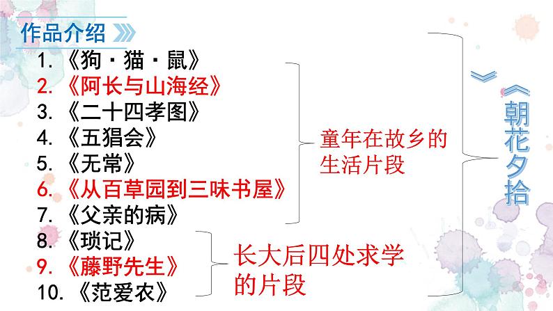 第三单元名著导读《朝花夕拾》之《狗猫鼠》第8页